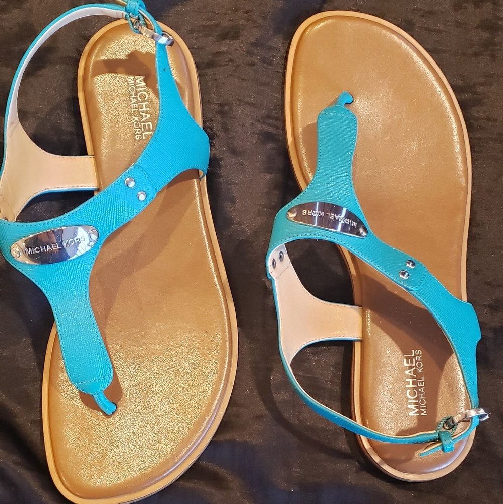 Michael Kors turquoise sandals